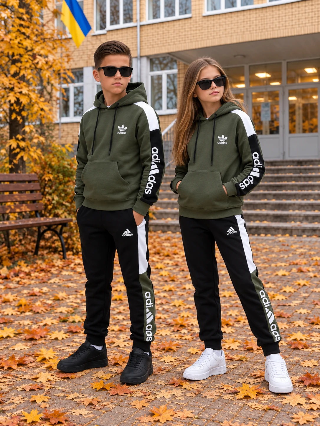 Хакі дитячий зимовий костюм на флісі — фото 1